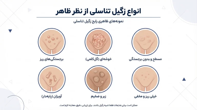 زگیل تناسلی چه شکلی است؟